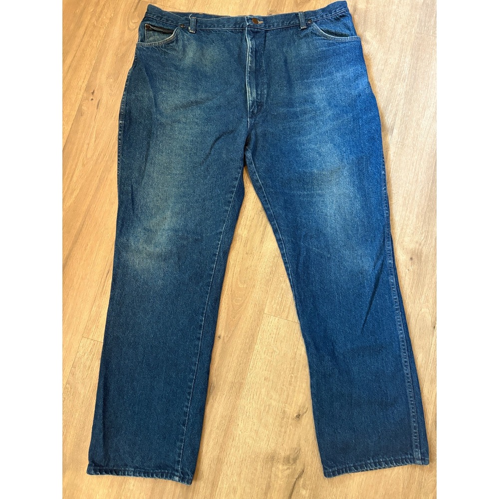 Wrangler Jeans 42x31 Blue Vintage 80's Straight Leg Made in USA Workwear 85223PW